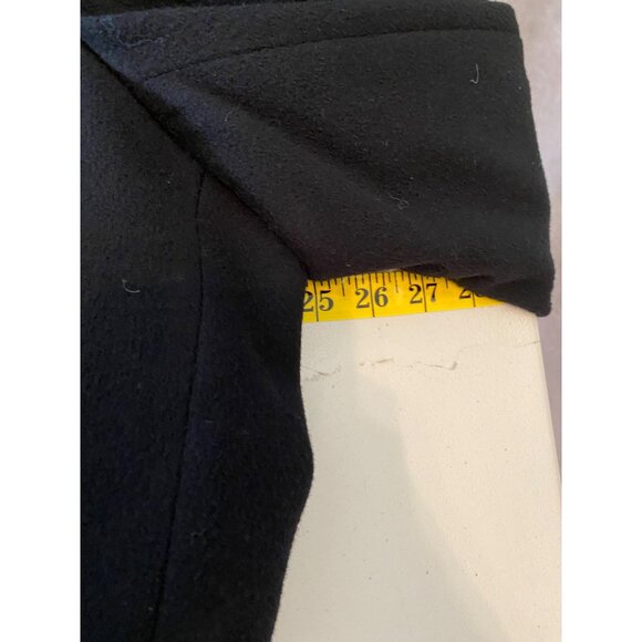 Joseph A. Banks Classic Black 100% Wool Long Mens Overcoat Outerwear 42R - Picture 7 of 11